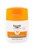 Balsamy i kremy do opalania - Eucerin Sun Kids Sensitive Protect SPF50+ Sun Fluid - miniaturka - grafika 1