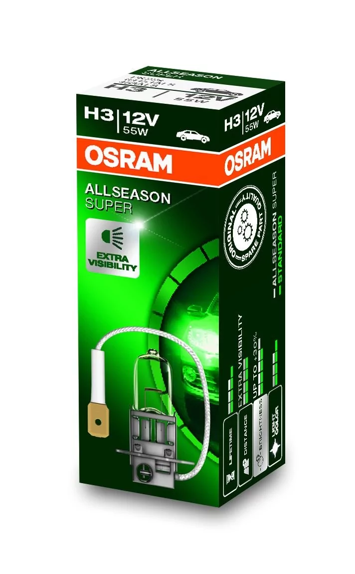 OSRAM H3 12V 55W PK22s ALLSEASON SUPER