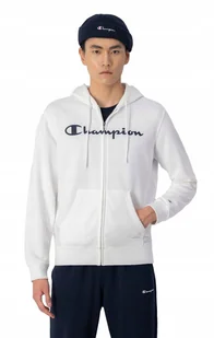 CHAMPION BLUZA MĘSKA Z KAPTUREM HOODED BIAŁA r.XL - Bluzy męskie - miniaturka - grafika 1
