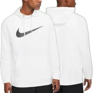 Bluzy męskie - Nike bluza z kapturem Dri-Fit Hoodie męska biała CZ2425-100 M - miniaturka - grafika 1