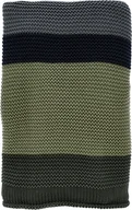 Narzuty - Narzuta Bold Knit 130 x 170 cm zielono-czarna - miniaturka - grafika 1