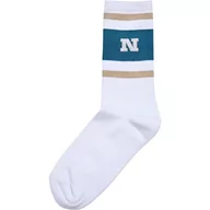 Skarpetki męskie - Urban Classics Skarpety unisex College Team Socks, styl blokowy, dostępne w 5 różnych kolorach, rozmiar od 35 do 38 do 47 – 50, beżowy/biały (Unionbeige/Bottlegreen/White), 47-50 EU - miniaturka - grafika 1