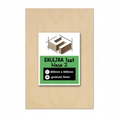 Dekoratorstwo - SKLEJKA 6mm FORMATKA DO LASERA CNC GRAWER 40x60cm 400x600mm 1 SZT KLASA 2 - miniaturka - grafika 1