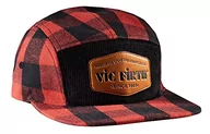 Czapki damskie - Vic Firth VAHC0012-LE Flanelowa 5-panelowa Czapka Camp, Limitowana Edycja, Czarno Czerwona - miniaturka - grafika 1
