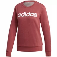Bluzy damskie - Bluza damska adidas Essentials Linear Crewneck bordowa GD2956 2XS - miniaturka - grafika 1