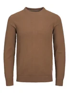 Swetry męskie - Jack & Jones Sweter "Atlas" w kolorze jasnobrązowym - miniaturka - grafika 1