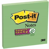Etykiety samoprzylepne i bloki etykiet - Notes samoprzylepny 76x76 mm 90 kartek 654-6SS-AW zielony 3M POST-IT Super Sticky /3M-70005255867/ - miniaturka - grafika 1