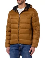 Kurtki męskie - Champion Legacy Outdoor-Hooded Tonal Logo Light Nylon Kurtka Mężczyźni, Marrone Chiaro/Nero, XXL - miniaturka - grafika 1