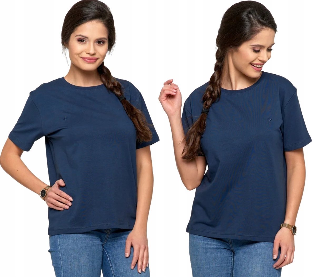 Damska Koszulka T-Shirt Bawełna PREMIUM Wygodna Luźna Gładka MORAJ 3XL