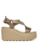 Sandały damskie - Guess Sandały FLJOCI LEL03 Złoty - miniaturka - grafika 1