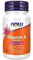 Witaminy i minerały - Now Foods NOW Vitamin A 25,000 IU From Fish Liver Oil 100caps - miniaturka - grafika 1