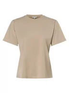 Koszulki i topy damskie - Marie Lund - T-shirt damski, beżowy|złoty - miniaturka - grafika 1