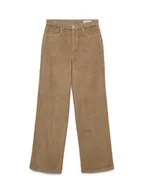 Spodnie damskie - Vero Moda Spodnie materiałowe Tessa 10315350 Beżowy Wide Leg - miniaturka - grafika 1