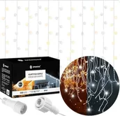 Oświetlenie świąteczne - Lampki choinkowe Springos Kurtyna świetlna 500 led girlanda, lampki wewnętrzno-zewnętrzne sople biały ciepły + biały zimny UNIWERSALNY - miniaturka - grafika 1