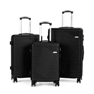Walizki - Zestaw walizek podróżnych 3w1 Sapphire ST-140 - czarne DUO - miniaturka - grafika 1