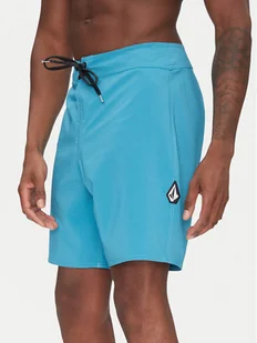 Volcom Szorty kąpielowe Lido Solid A0812416 Niebieski Regular Fit - Kąpielówki męskie - miniaturka - grafika 1