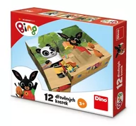 Układanki dla dzieci - Drewniane klocki dla dzieci 3+ układanka puzzle z Bingiem 12 elementów - miniaturka - grafika 1