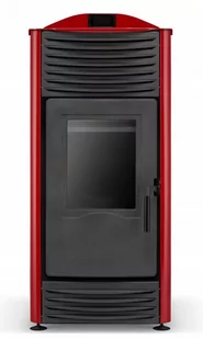 Piec kominek kocioł na pellet 4,3-14,3kW z płaszczem wodnym 2,4-12,2kW (kolor: czerwony) - spełnia anty-smogowy EkoProjekt 99681708 - Piece wolnostojące - miniaturka - grafika 3