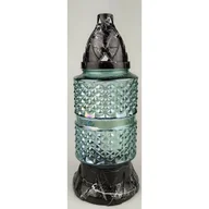 Lampiony i znicze - Znicz szklany z wkładem szary 31 cm - miniaturka - grafika 1