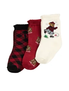 Polo Ralph Lauren Zestaw 3 par wysokich skarpet dziecięcych 445P03255001 Kolorowy - Skarpetki dla dzieci - miniaturka - grafika 1