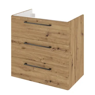 Szafka pod umywalkę wisząca Remix 75x46x58 cm brązowa złoty dąb Sensea - Szafki łazienkowe - miniaturka - grafika 1