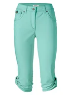 Spodnie damskie - Heine Dżinsowe rybaczki w kolorze turkusowym - miniaturka - grafika 1