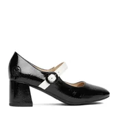 Półbuty damskie - Półbuty Rieker 44752-00 Czarny - miniaturka - grafika 1