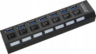 HUB USB Pawonik 7x USB-A 3.0 - - Huby USB - miniaturka - grafika 1