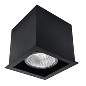 Lampy sufitowe - Wpuszczana lampa natynkowa Cage 1078 Shilo kostka czarna - miniaturka - grafika 1