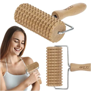 4Fizjo, drewniany wałek do masażu, antycellulitowy - Akcesoria do masażu - miniaturka - grafika 1
