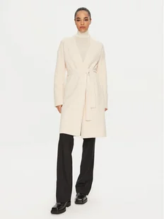Calvin Klein Kardigan K20K208005 Beżowy Regular Fit - Swetry damskie - miniaturka - grafika 1