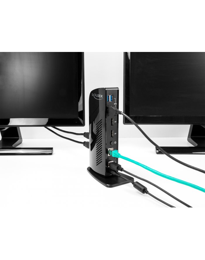 Delock Stacja/Replikator Usb Dockingstation Dual Displayport 4K / 3.2 Lan Audio Displaylink 87728