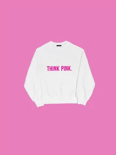 Bluzy damskie - Bluza think pink - grafika 1