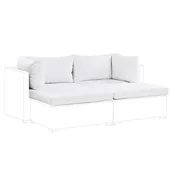 Poduszki ogrodowe - Beliani Zestaw poszewek na poduszki ogrodowe kremowy NOTO 249024  249024 - miniaturka - grafika 1