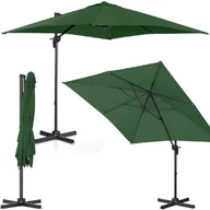 Parasole ogrodowe - Uniprodo Parasol ogrodowy wiszący - obrotowy - 250 x 250 cm - zielony - miniaturka - grafika 1