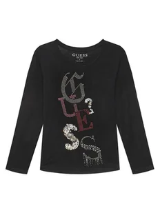 Guess Bluzka J5YI14 KAPO0 Czarny Regular Fit - Bluzki damskie - miniaturka - grafika 1