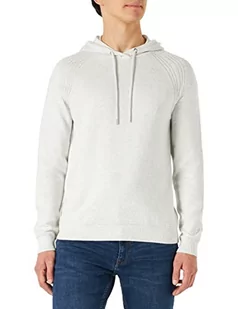 s.Oliver Męska bluza z kapturem z gumowanym logo, szary, XXL - Bluzy męskie - miniaturka - grafika 1