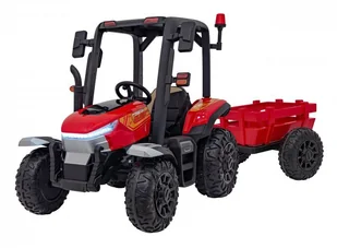 Traktor BLAST Z Przyczepką Czerwony - Pojazdy elektryczne dla dzieci - miniaturka - grafika 5