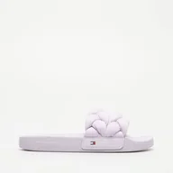 Sandały damskie - TOMMY HILFIGER TJW BRAIDED SLIDE - Tommy Hilfiger - miniaturka - grafika 1