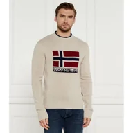 Swetry męskie - Napapijri Wełniany sweter D-Silvretta Regular Fit - miniaturka - grafika 1