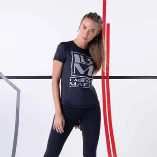 Koszulki sportowe damskie - LABELLAMAFIA Womens Silver Camiseta T-Shirt Navy M - grafika 1