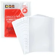 Koszulki na dokumenty - Leantoys Koszulki krystaliczne A4 100szt - artykuł papierniczy - miniaturka - grafika 1