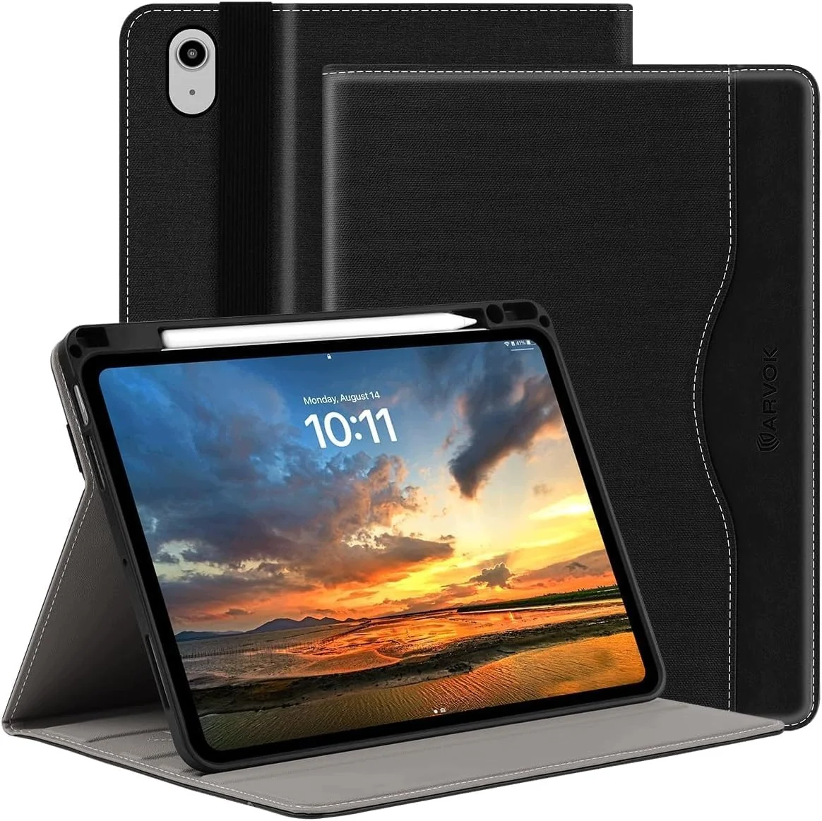 ETUI TABLET OCHRONNE SKÓRZANE FUNKCYJNE 11 CALI ODPORNE TRWAŁE CZARNE