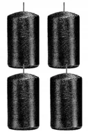 Świece - Świece ozdobne czarne walec kokon 10/6 zestaw 4 sz - miniaturka - grafika 1