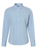 Bluzki damskie - Tommy Hilfiger Bluzka damska Kobiety Bawełna niebieski jednolity, 38 - miniaturka - grafika 1