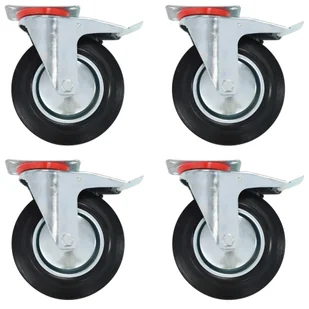 Kółka skrętne VIDAXL, 200 mm, 8 szt. - Wózki magazynowe - miniaturka - grafika 1