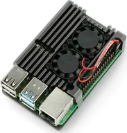 Akcesoria do komputerów jednopłytkowych - JustPi Obudowa z dwoma wentylatorami Raspberry Pi 4B DNG-16012 null - miniaturka - grafika 1
