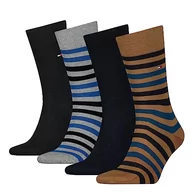 Skarpetki męskie - Tommy Hilfiger Skarpety męskie CLSSC (4 sztuki), Desert Khaki/Ultra Blue, 39-42 EU - miniaturka - grafika 1