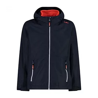 Kurtki i płaszcze dla dziewczynek - CMP - Kid G Jacket Fix Hood Detachble Inn.Jacket, Girl, Black Blue, 116 - grafika 1