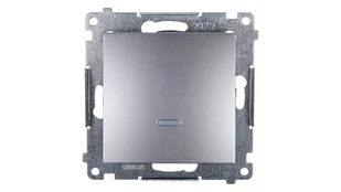 Kontakt Kontakt_Simon Łącznik jednobiegunowy z sygnalizacją załączenia LED (moduł) 10AX. 250V. szybkozłącza srebrny mat DW1ZL.01/43 - Wyłączniki światła i elektryczne - miniaturka - grafika 1